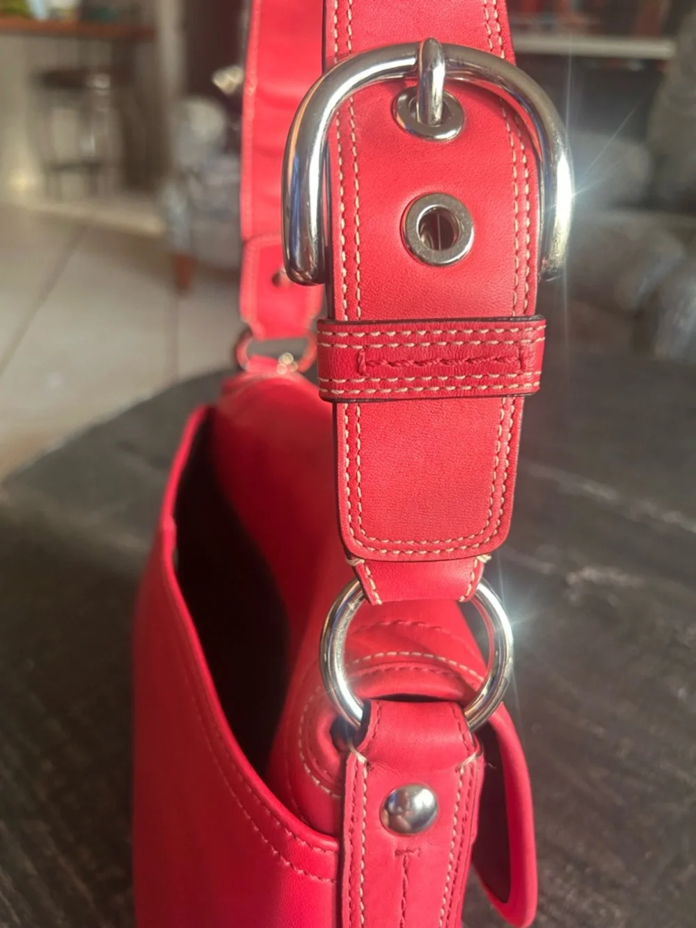 Coach  SoHo Pink Pleated Calf Hide Y2K flap bag - Picture 11 of 15